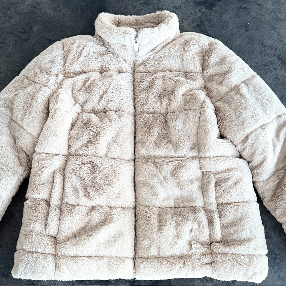 Marc New York Performance Tan Fur Puffer Jacket